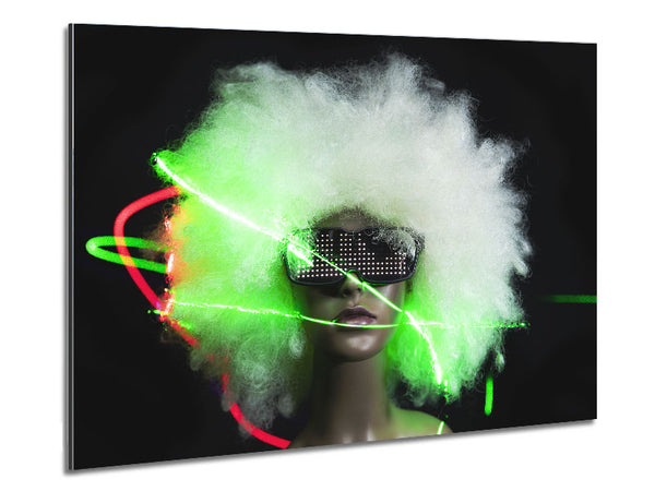 Neon light afro