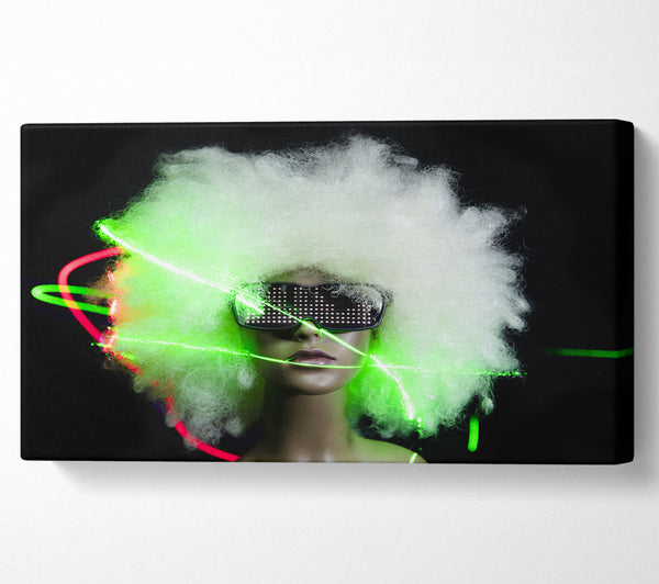 Neon light afro