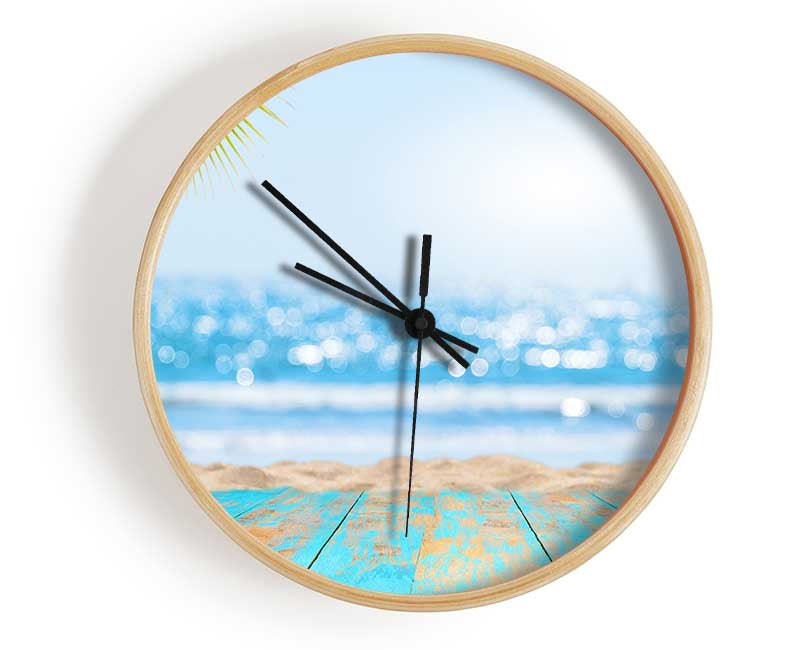 soft focus paradise Clock - Wallart-Direct UK