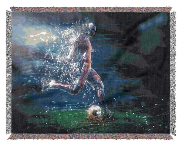 Fractured in light football Woven Blanket