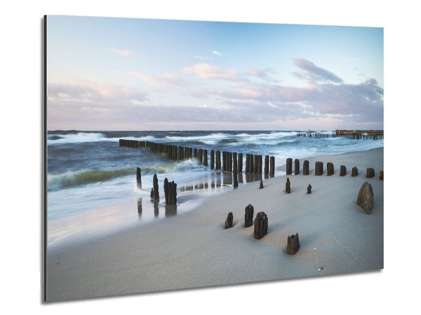 Rough seas on the beach