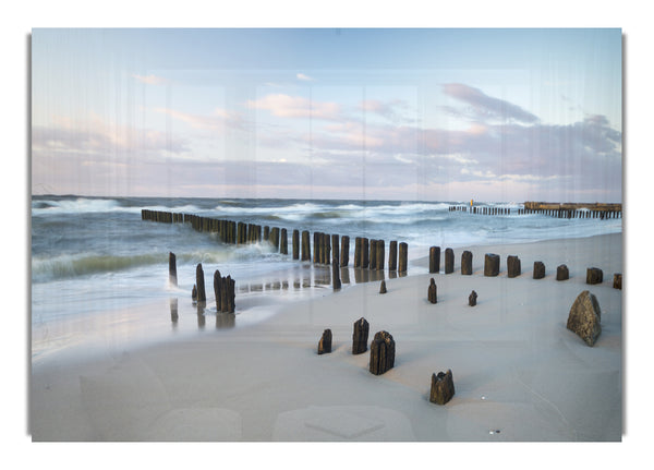 Rough seas on the beach