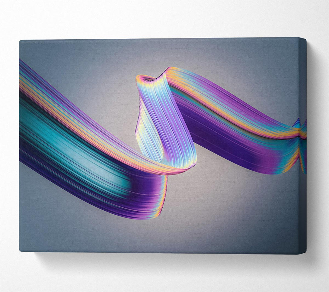 Picture of Neon coloured Ribbon Canvas Print Wall Art