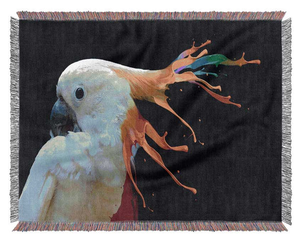 cockatoo colour splash Woven Blanket