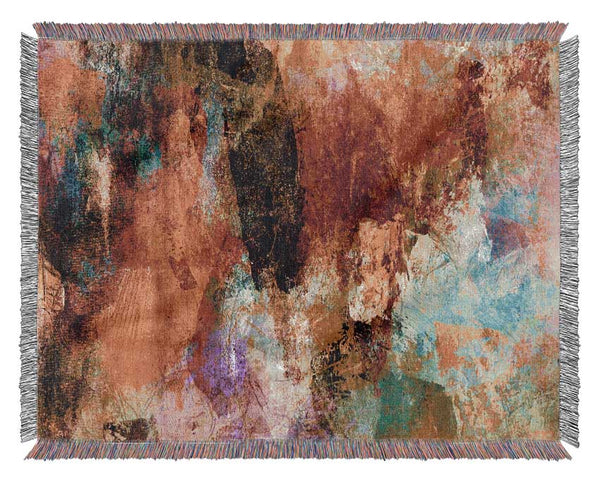 Splash of grunge colour Woven Blanket