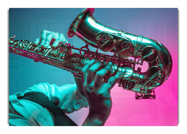 Saxaphone player fade