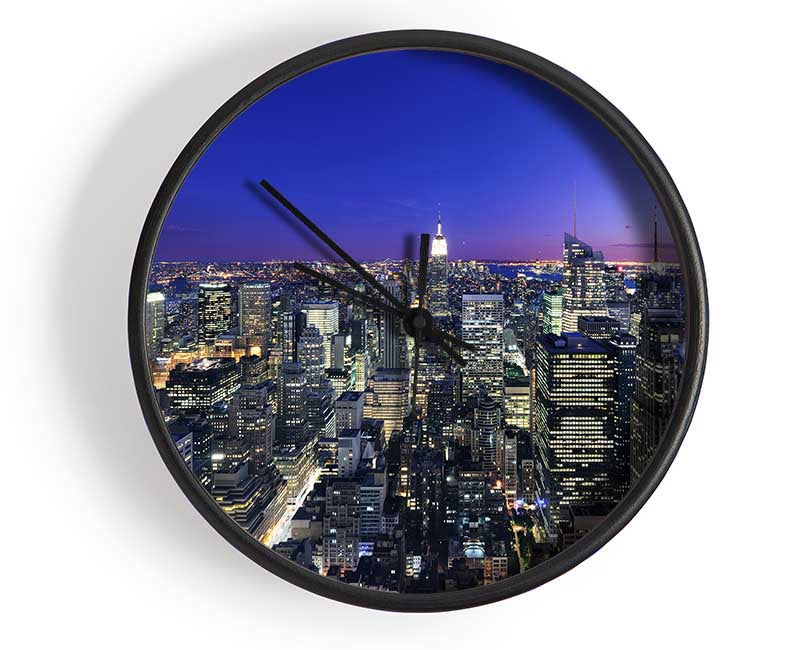 City at night and lights Clock - Wallart-Direct UK