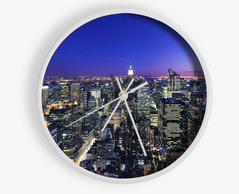 City at night and lights Clock - Wallart-Direct UK