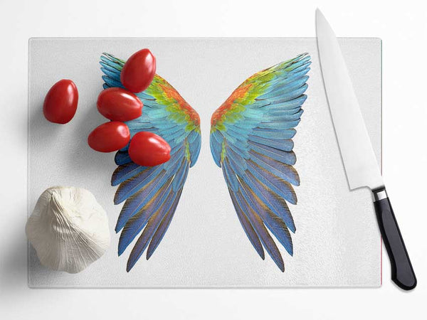 Parrot Vibrant wings Glass Chopping Board