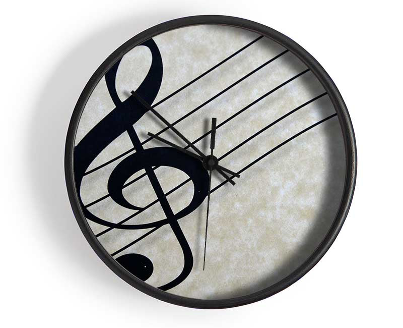 treble clef note Clock - Wallart-Direct UK