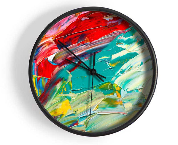 Textured paints Clock - Wallart-Direct UK