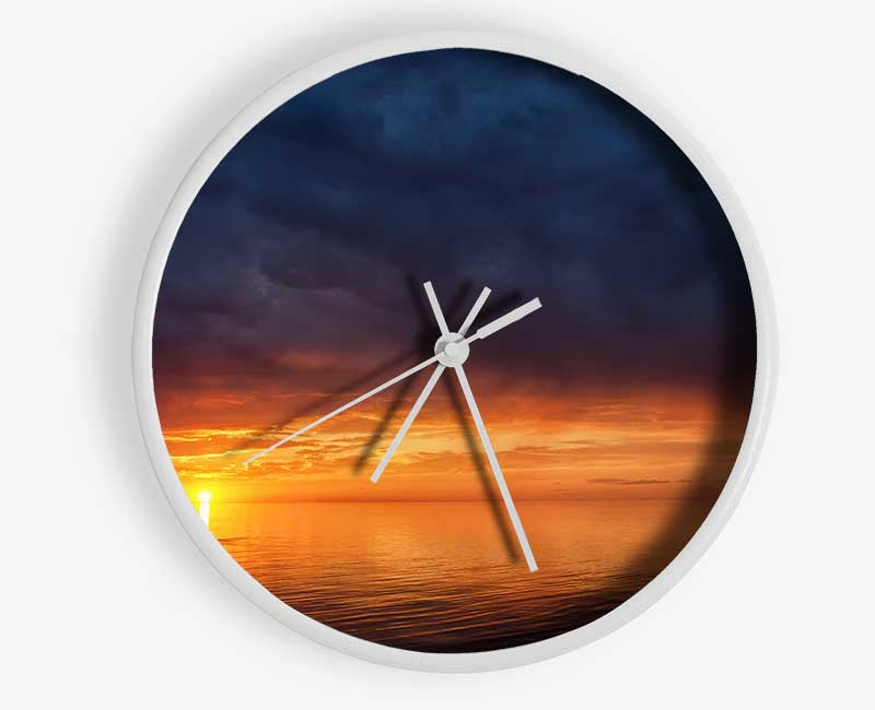 Storms arriving over the sunset Clock - Wallart-Direct UK