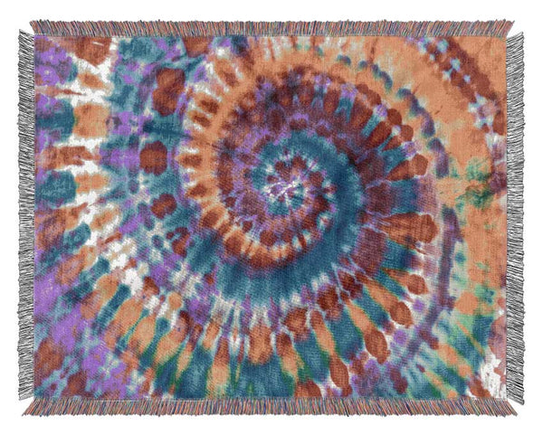 Spiral tie dye Woven Blanket