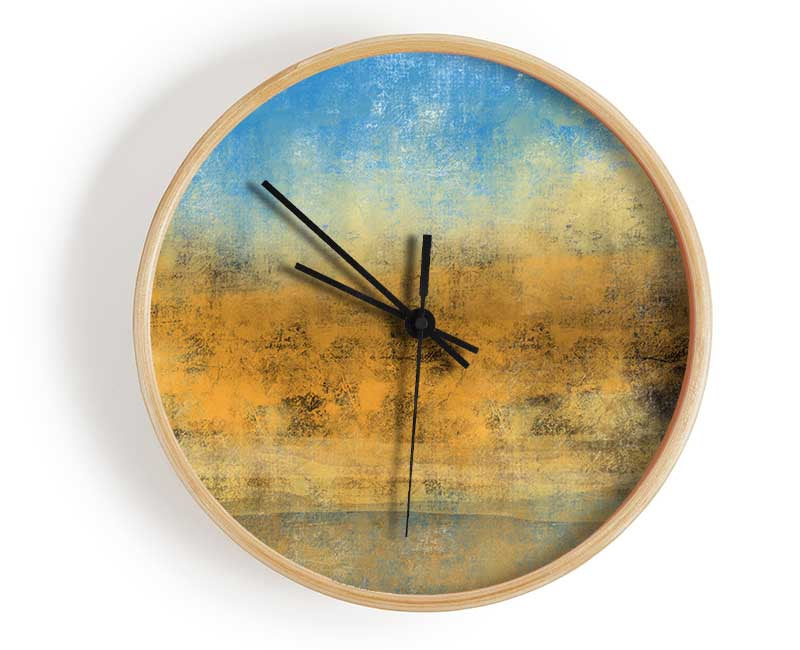 Blue to yellow dust Clock - Wallart-Direct UK