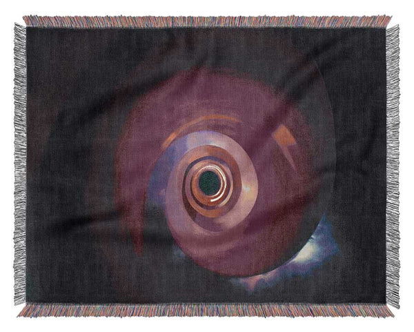 Sinking down the purple hole Woven Blanket