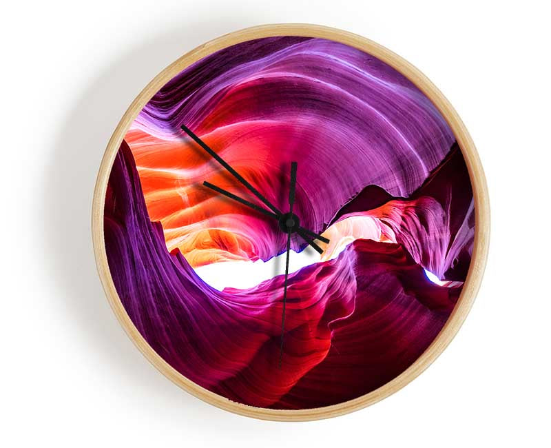 Colourful cave formations Clock - Wallart-Direct UK