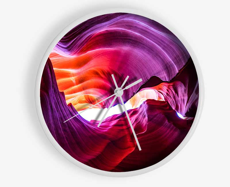 Colourful cave formations Clock - Wallart-Direct UK