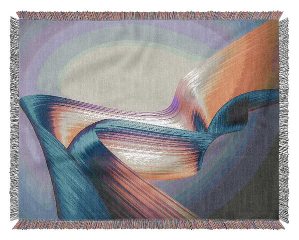 Coloured Ribbon flow Woven Blanket