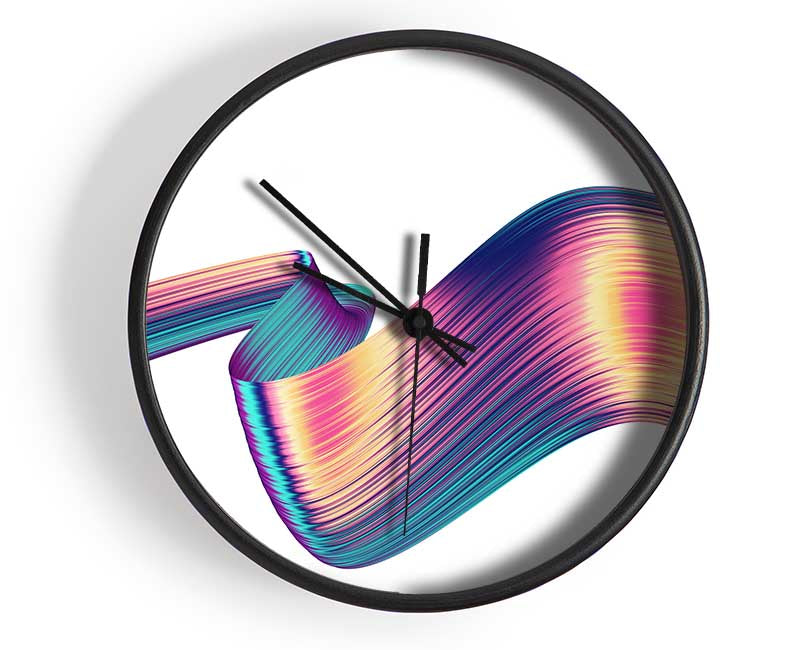 Colour ribbon moving Clock - Wallart-Direct UK