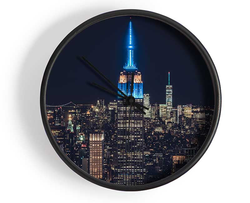 Lighting up the building Clock - Wallart-Direct UK