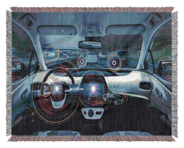 The car of the future Woven Blanket