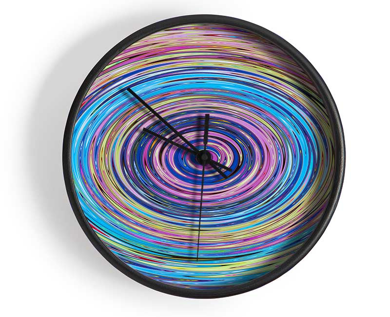 Circular colour ripples Clock - Wallart-Direct UK