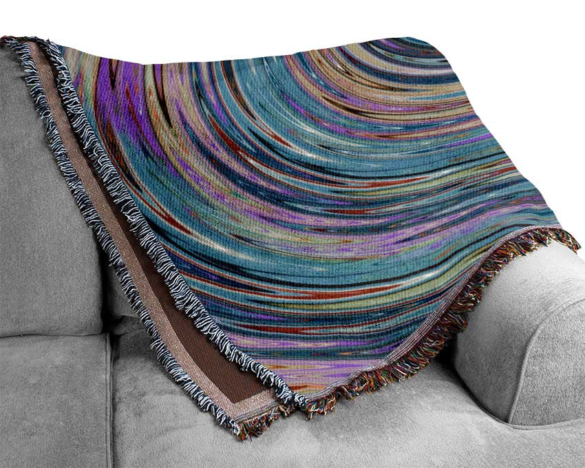 Circular colour ripples Woven Blanket