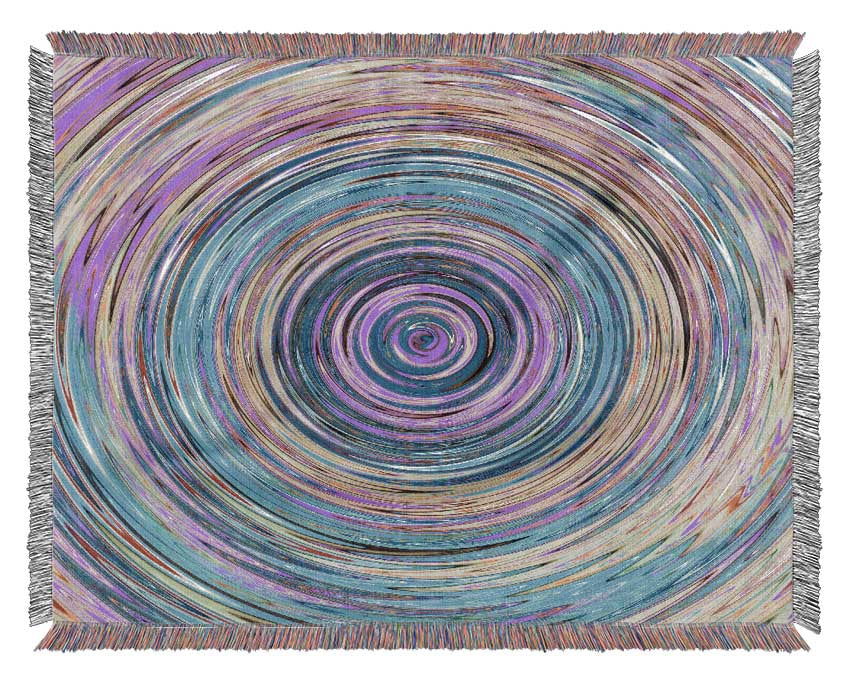 Circular colour ripples Woven Blanket