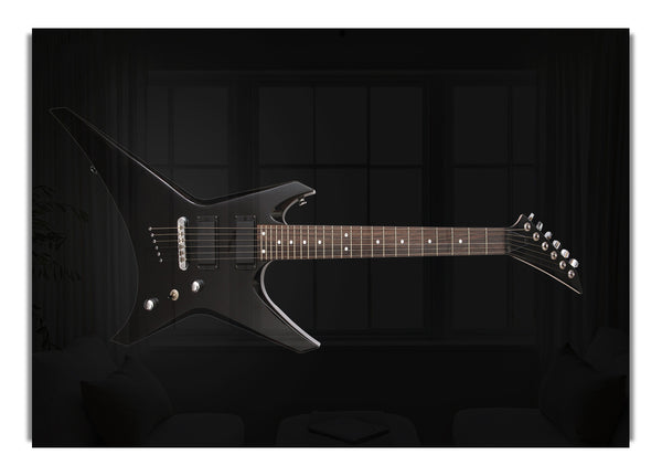 Rock and roll black guitar