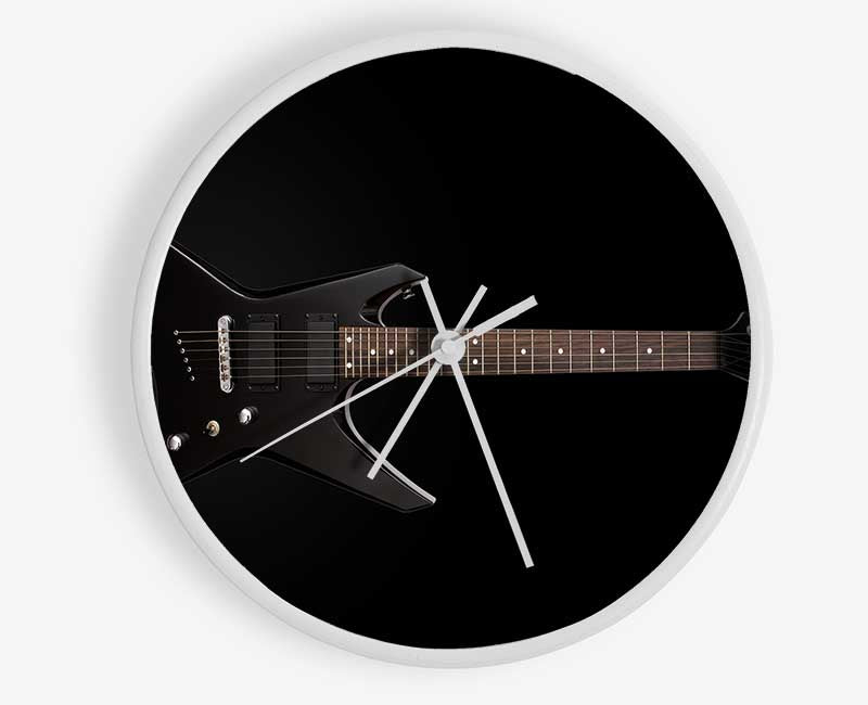 Rock and roll black guitar Clock - Wallart-Direct UK