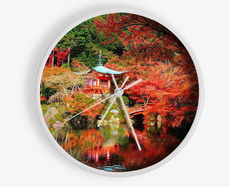 Oriental River in the woods Clock - Wallart-Direct UK