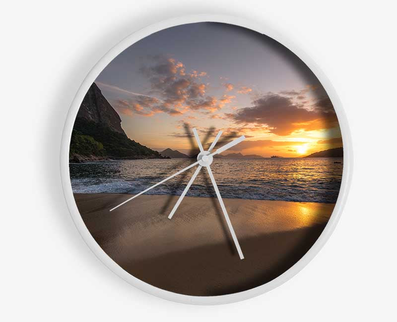 Spectaclar view at the beach Clock - Wallart-Direct UK