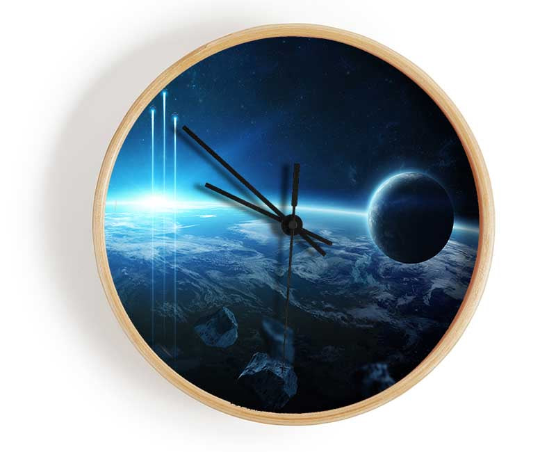 Rockets braking the atmostphere Clock - Wallart-Direct UK