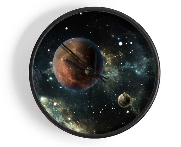 Planets in the dark skies Clock - Wallart-Direct UK