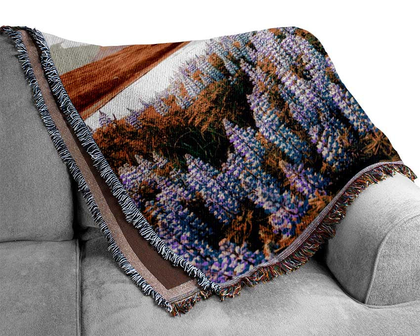 Loopins in the forest Woven Blanket