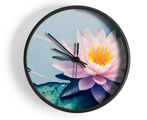 Lotus on the lake close up Clock - Wallart-Direct UK