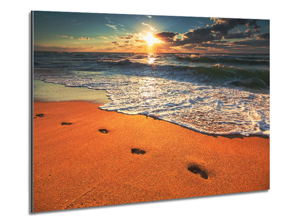 Footprints on the beach