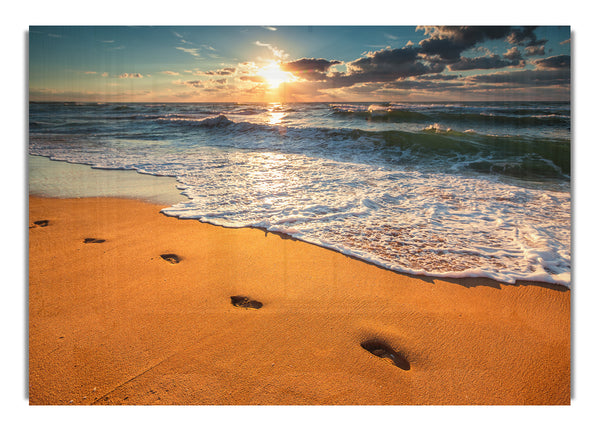 Footprints on the beach