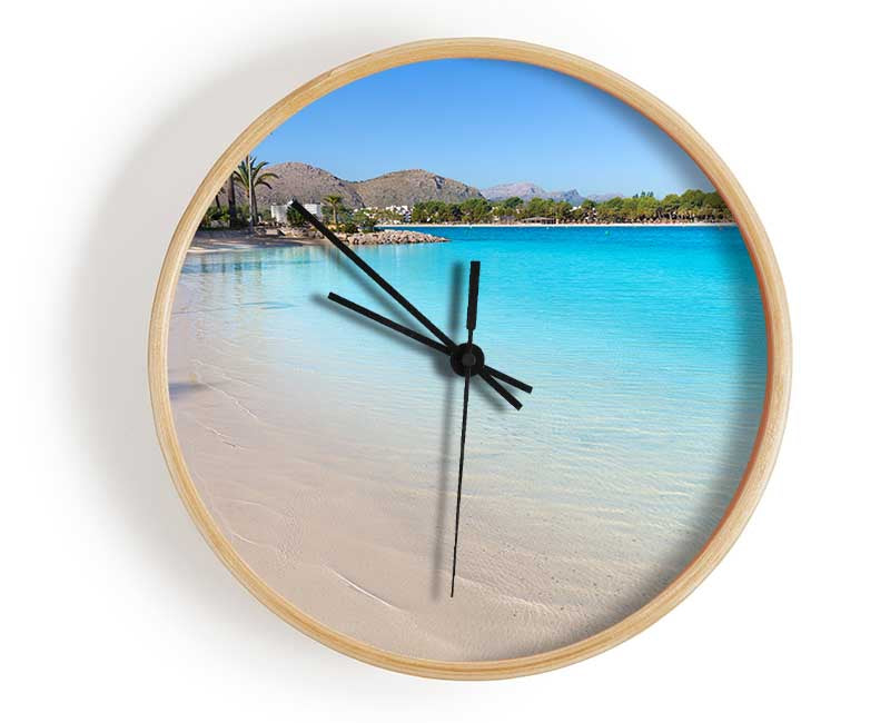 Sunset beach resort Clock - Wallart-Direct UK