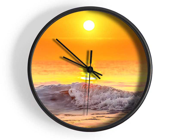 Detailed waves splashing in the sea Clock - Wallart-Direct UK