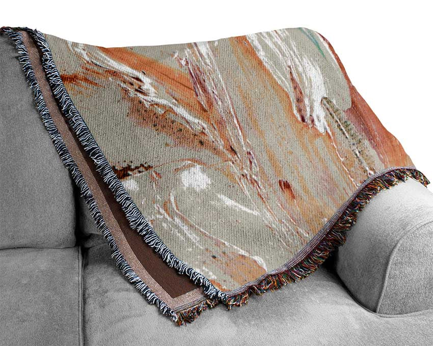 Paint heavy textures Woven Blanket