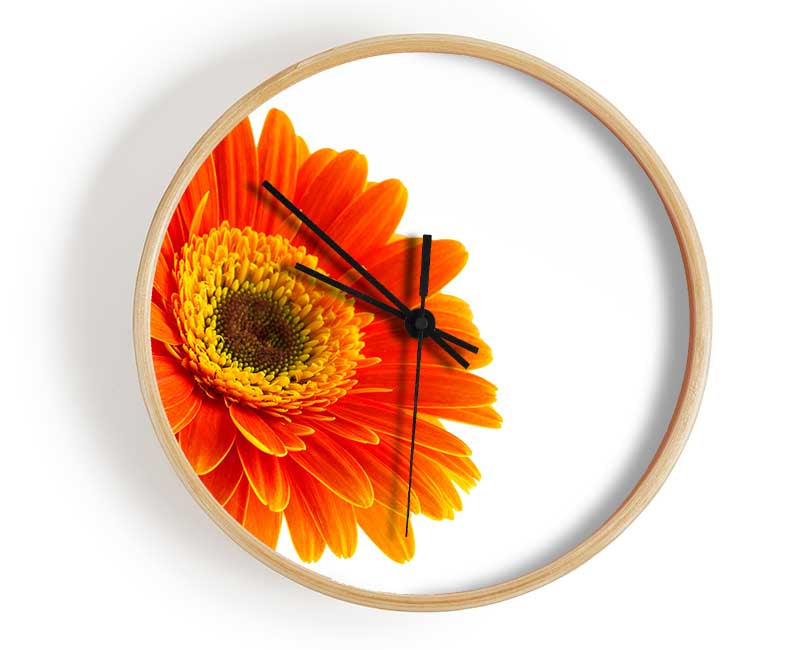 Gorgeous orange gerbera Clock - Wallart-Direct UK