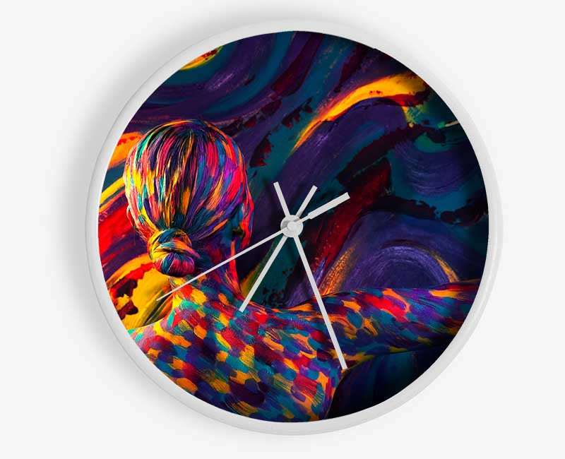 Body painter painting Clock - Wallart-Direct UK