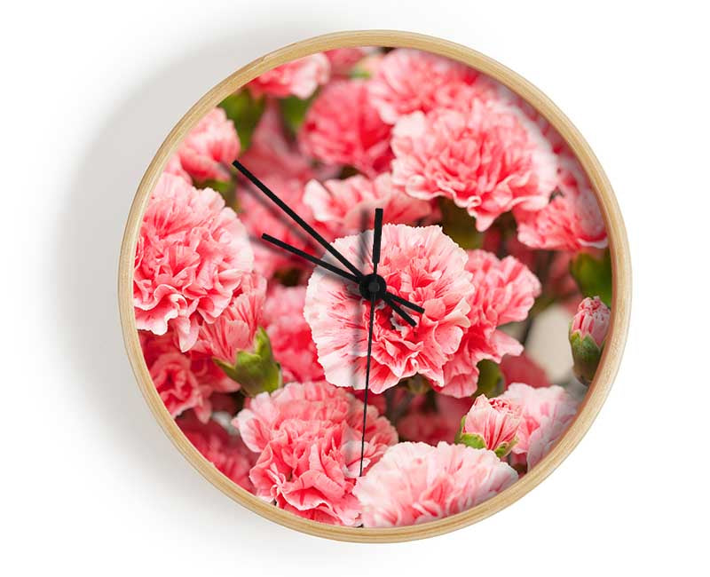 Pink floweres of plenty Clock - Wallart-Direct UK