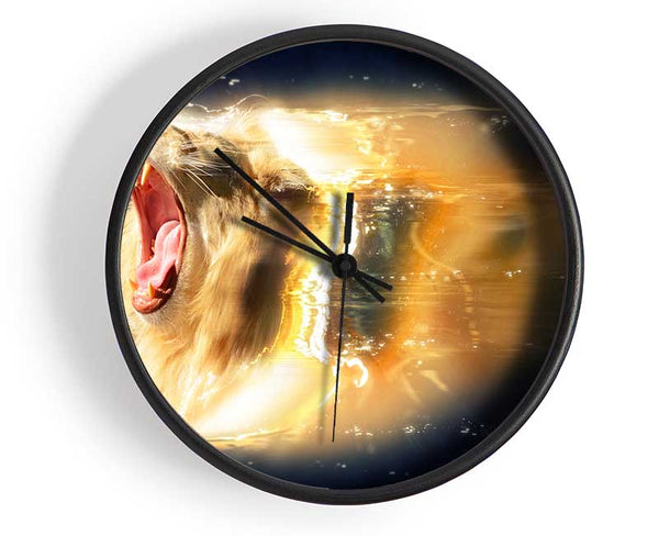 Lion roaring light Clock - Wallart-Direct UK