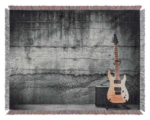 Metal guitar grunge Woven Blanket