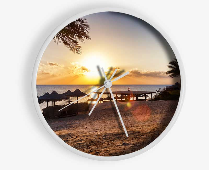 Evening on the sands Clock - Wallart-Direct UK