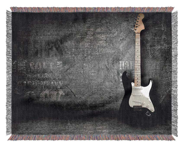 Grunge guitar distressed Woven Blanket