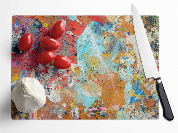 Rough paint Glass Chopping Board