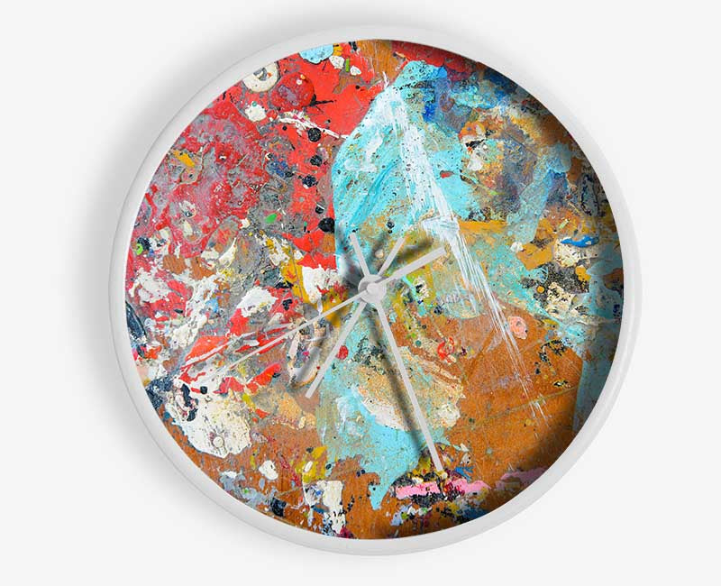 Rough paint Clock - Wallart-Direct UK